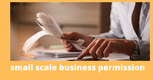 small scale business permission